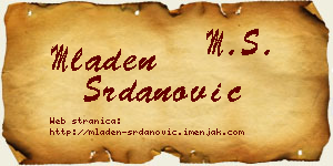 Mladen Srdanović vizit kartica
